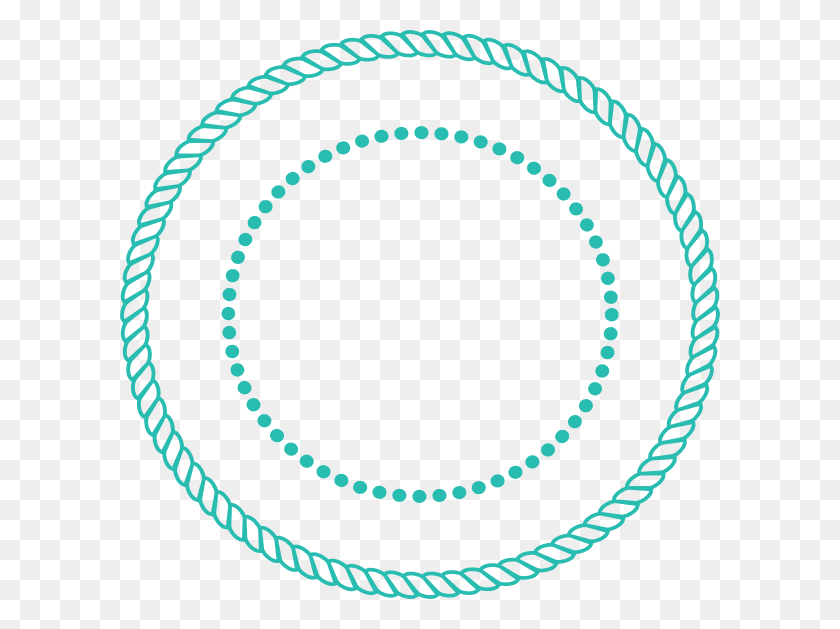 600x569 Rope Circle Aqua Clip Art - Rope Circle Clipart