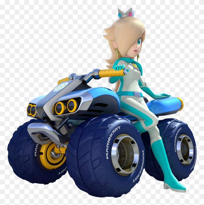2150x2164 Rosalina On An Atv With Monster Truck Wheels, Profile Artwork - Mario Kart 8 Deluxe PNG