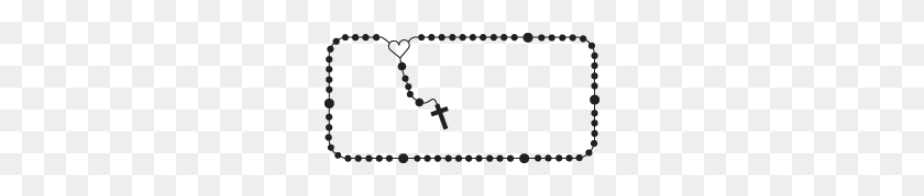 250x119 Rosary Border Clip Art - Rosary Clipart