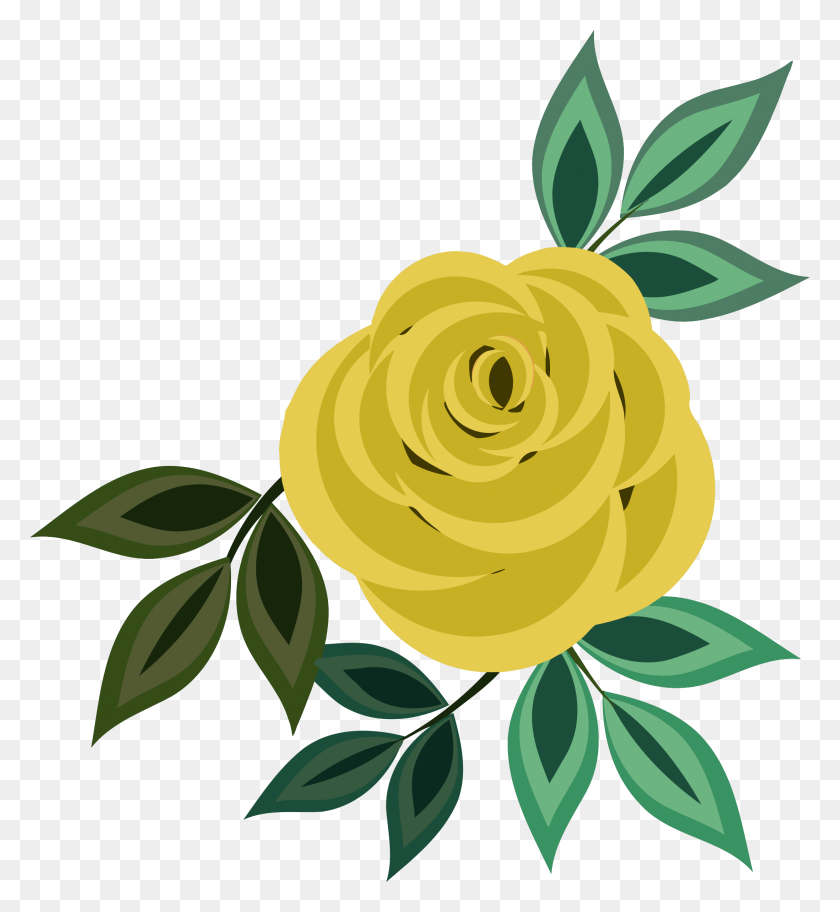 2196x2400 Роза - Желтая Роза Png