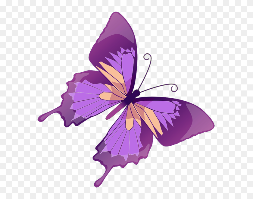 600x600 Rose Butterfly Clipart - Purple Rose Clipart