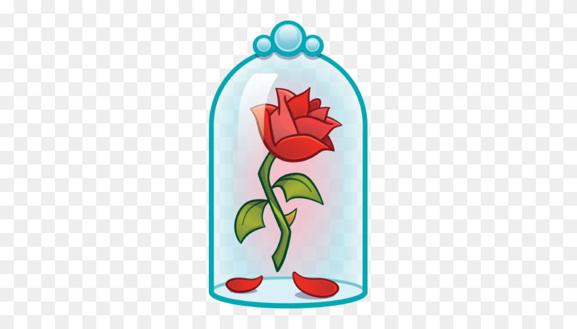 Rose Clip Art Beauty And The Beast - Beauty And The Beast Clipart