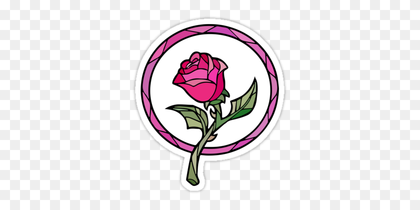 375x360 Роза Красавица И Чудовище - Очарованная Роза Клипарт