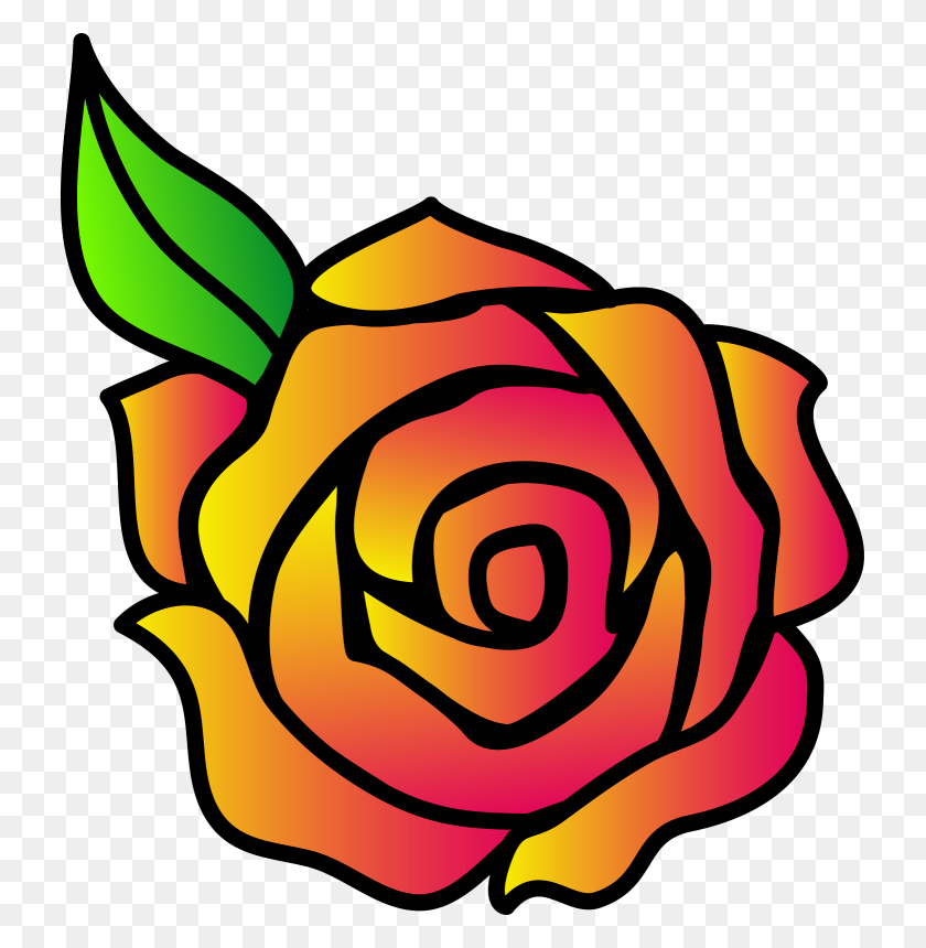 729x800 Rose Clipart Simple - Rose Clip Art Images