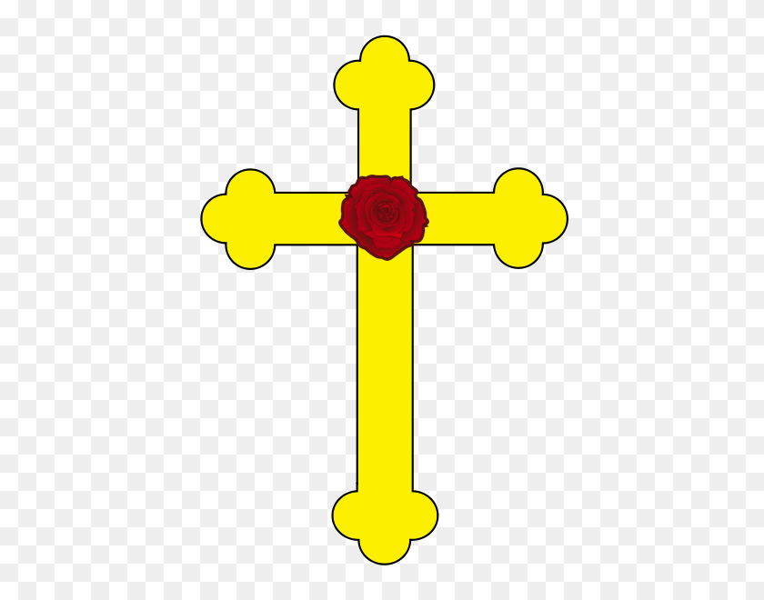 514x600 Rose Cross - Maltese Cross PNG