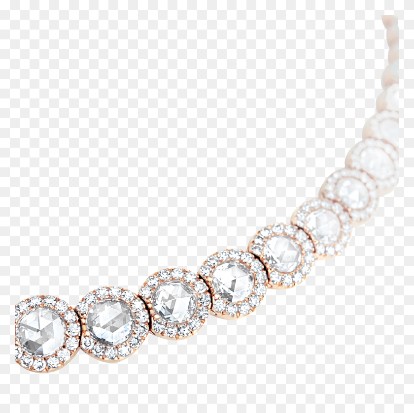2000x2000 Rose Cut White Diamond Necklace - White Diamond PNG