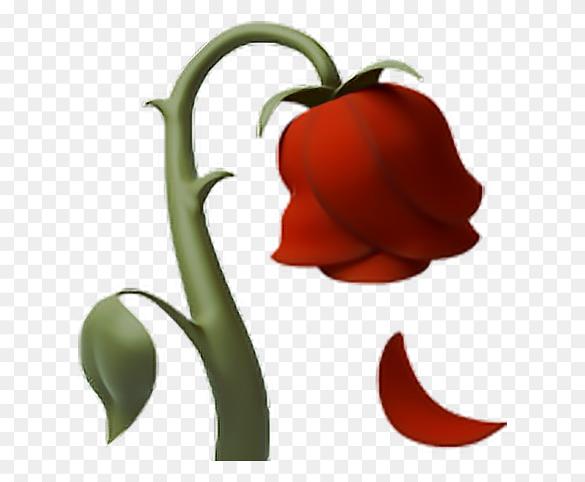 616x632 Роза Цветок Мертвой Розы Emoji Iphone - Мертвая Роза Клипарт