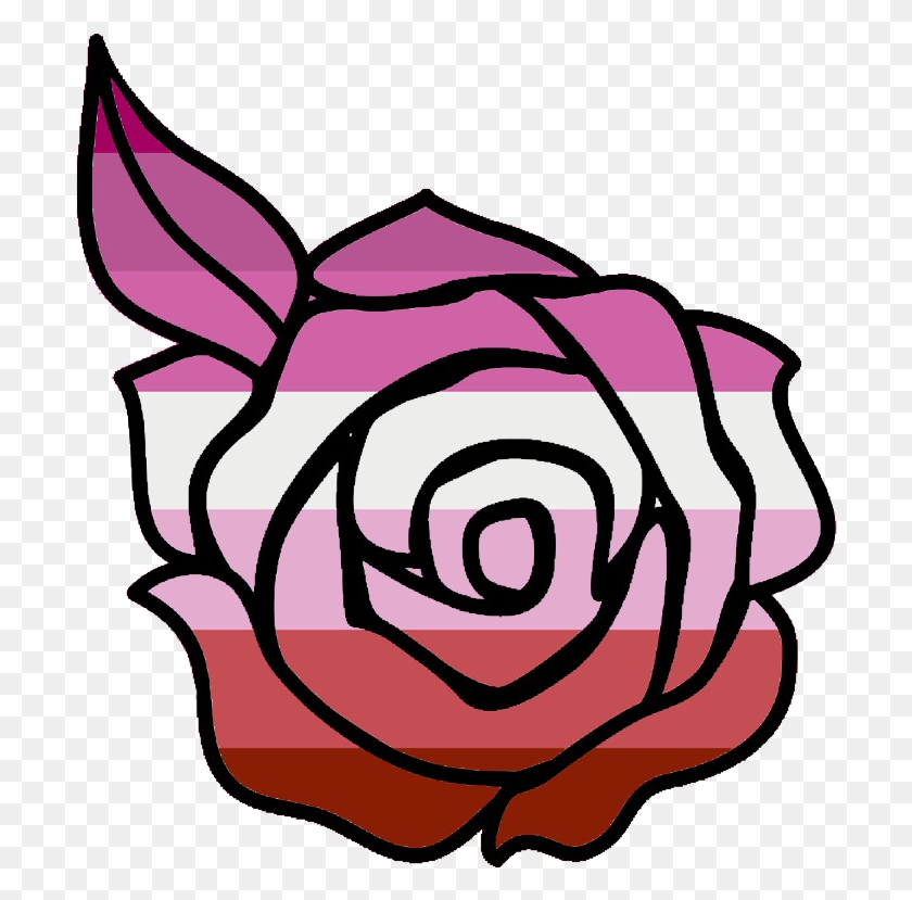702x769 Rose Drawing Outline Line Art Clipart - Rose Clipart Outline