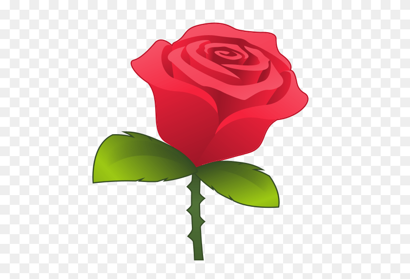 512x512 Rose Emoji For Facebook, Email Sms Id - Rose Emoji PNG