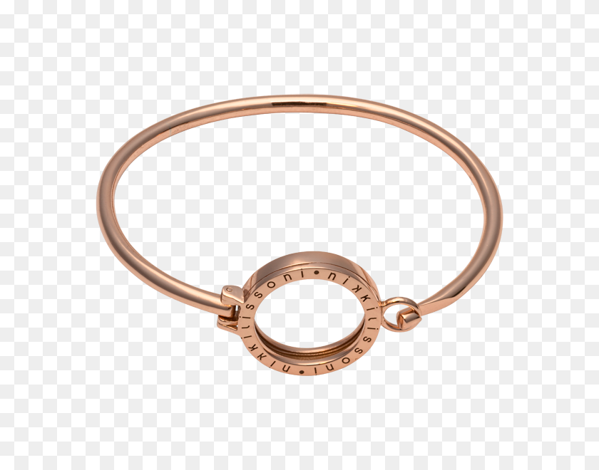 600x600 Rose Gold Plated Bangle With Holder - Gold Plate PNG