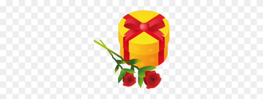 256x256 Rose Present Gift Birthday Valentine Christmas Flower Love - Birthday Present PNG