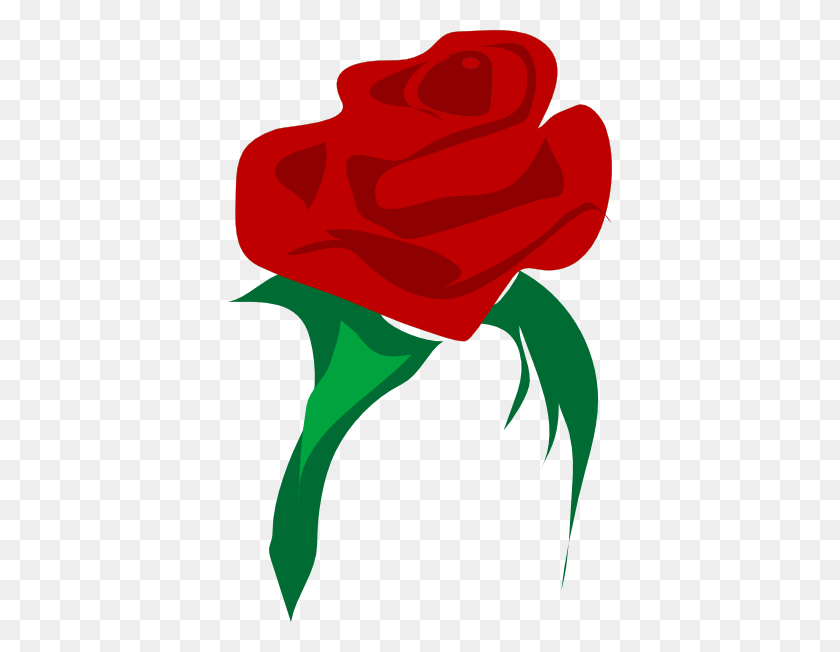 384x592 Роза Красный Цветок Клипарт Бесплатный Вектор - Роза Вектор Png