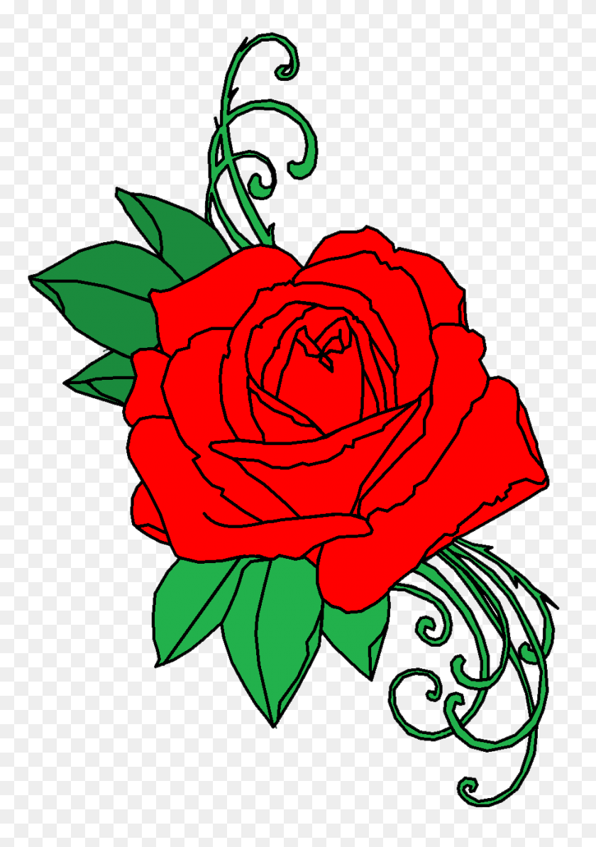 900x1308 Rose Tattoo Png Transparent Free Images Png Only - Flower Tattoo PNG