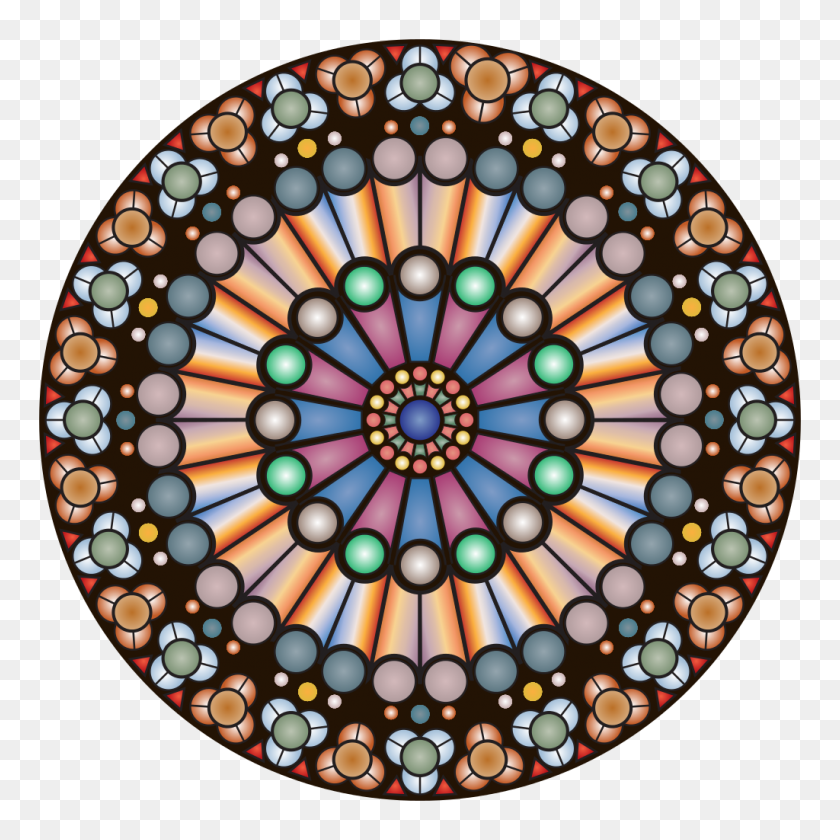 1024x1024 Rose Window Of Notre Dame - Stained Glass PNG