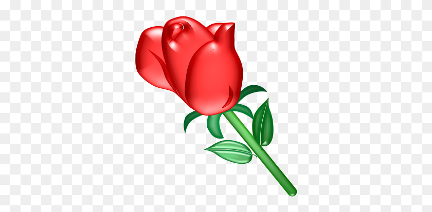 316x353 Roses Clip Art Red Rose - Long Stem Rose Clipart