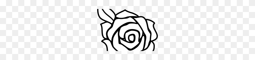200x140 Розы Клипарт Черно-Белые Розы Цветы Клипарт Черный И Белый - Роза Клипарт Черно-Белые Png