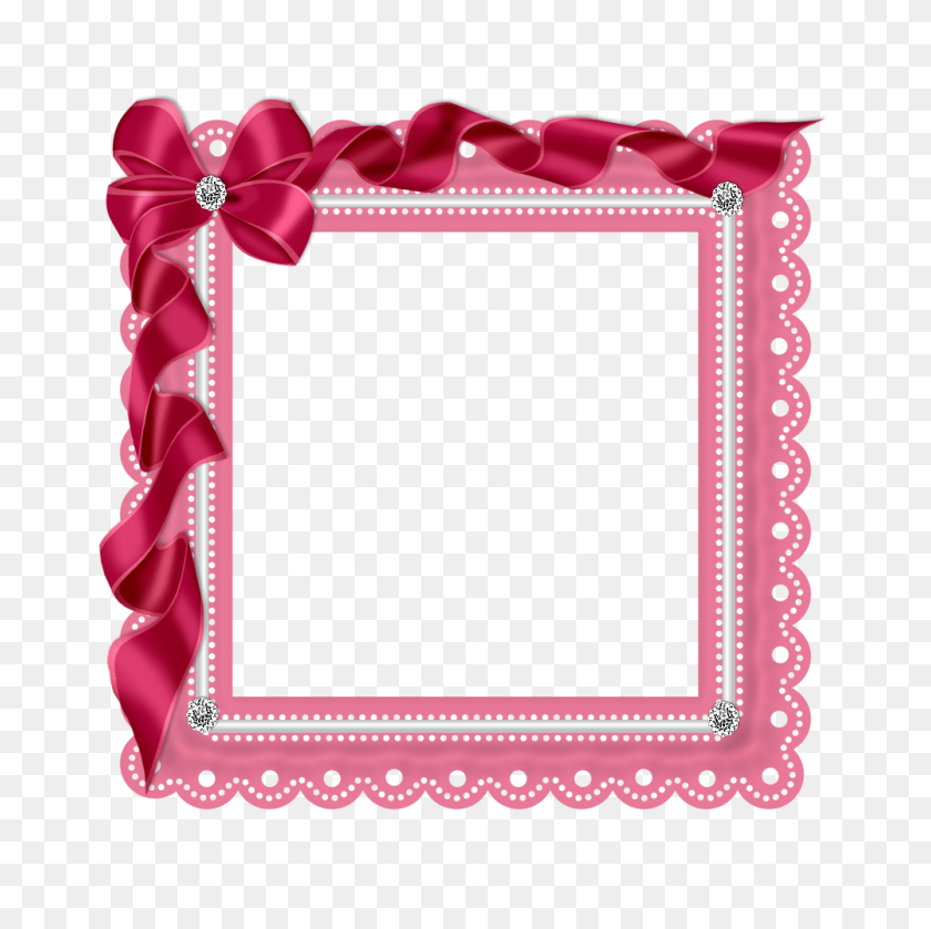 1000x1000 Rosimeri Andrade Dark Pink Ribbon Frame Wallpapers - Pink Frame PNG