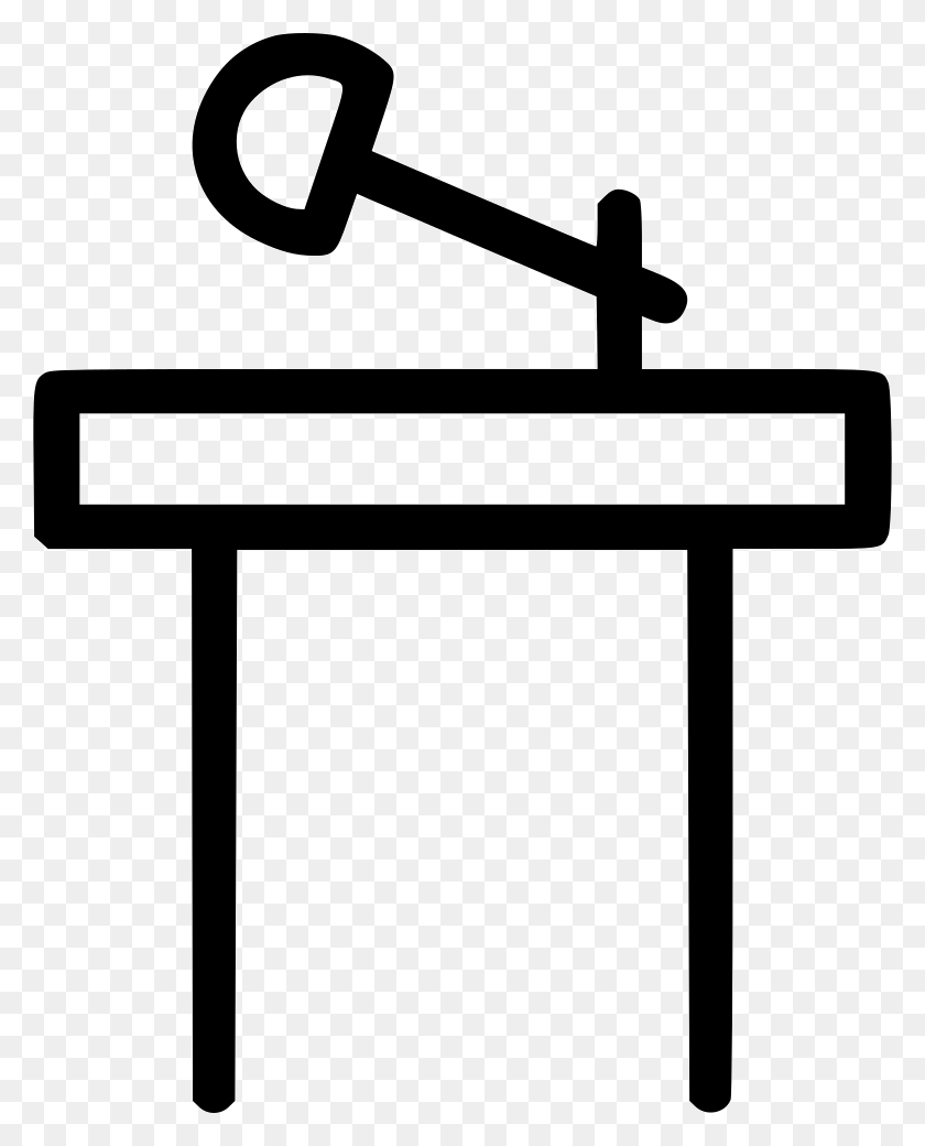 780x980 Rostrum Dias Microphone Podium Stage Conference Speech Png - Podium PNG
