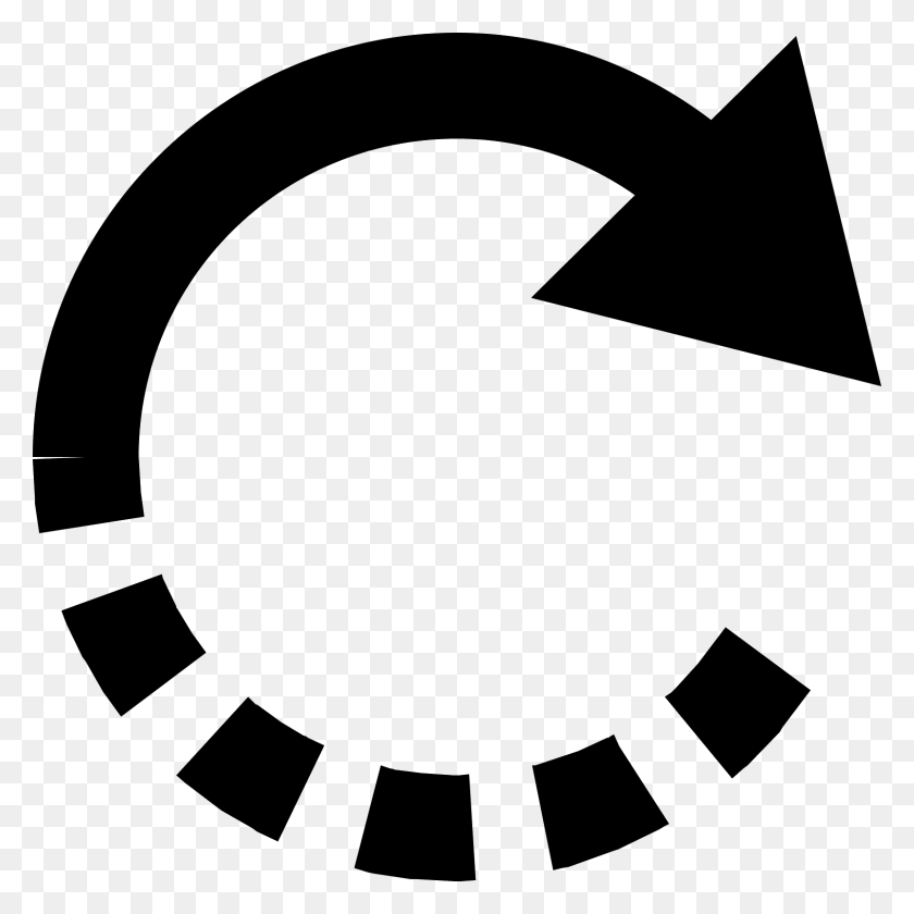 1600x1600 Rotate Right Icon - Winding Path Clipart