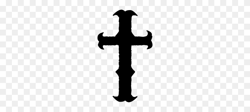 190x318 Rough Cool Rock Gothic Cross Metal - Gothic Cross PNG