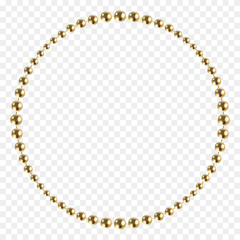 7000x7000 Round Beads Border Frame Transparent Png Gallery - Beads PNG