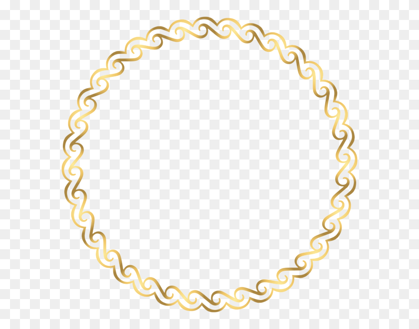 600x600 Round Border Deco Frame Png Clip - Round Border Clipart