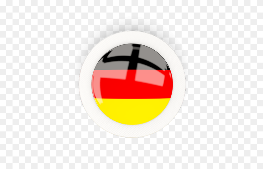 640x480 Круглый Значок Углерода Иллюстрация Флага Германии - Немецкий Флаг Png