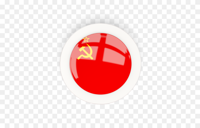 640x480 Round Carbon Icon Illustration Of Flag Of Soviet Union - Soviet Flag PNG
