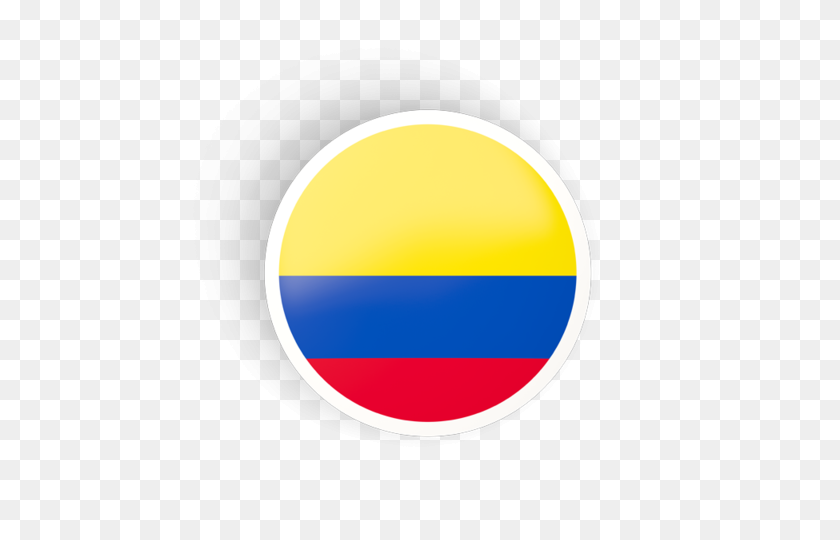 640x480 Round Concave Icon Illustration Of Flag Of Colombia - Colombia Flag PNG