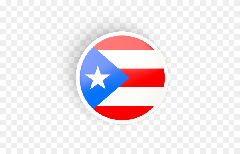 640x480 Round Concave Icon Illustration Of Flag Of Puerto Rico - Puerto Rico Flag PNG