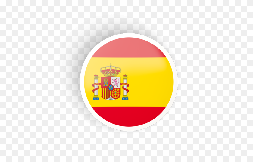 640x480 Round Concave Icon Illustration Of Flag Of Spain - Spain PNG