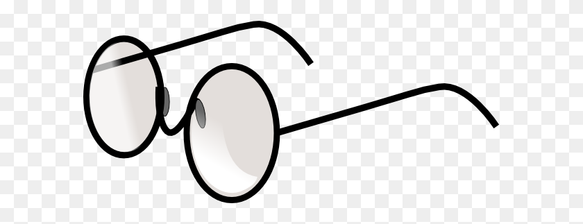 600x263 Round Eye Glasses Clip Art Free Vector - Neighborhood Clipart Black And White