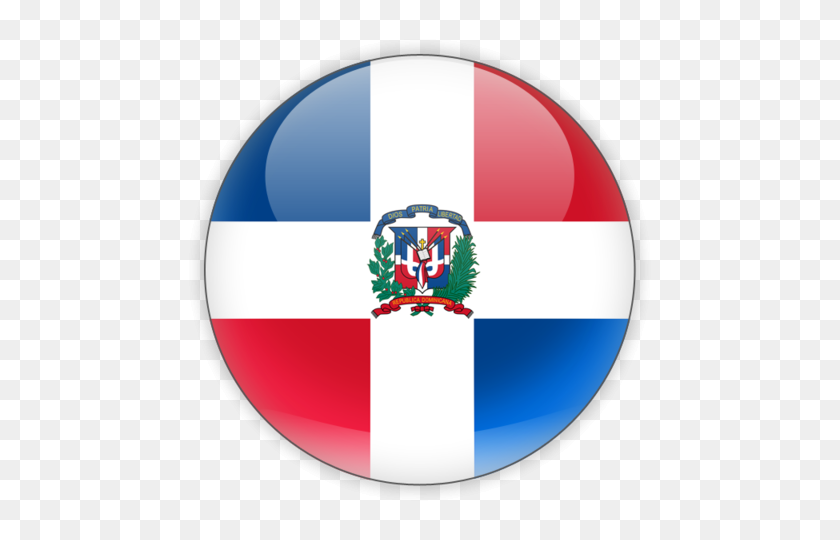 640x480 Круглый Значок Иллюстрации Флага Доминиканской Республики - Флаг Доминиканской Республики Png