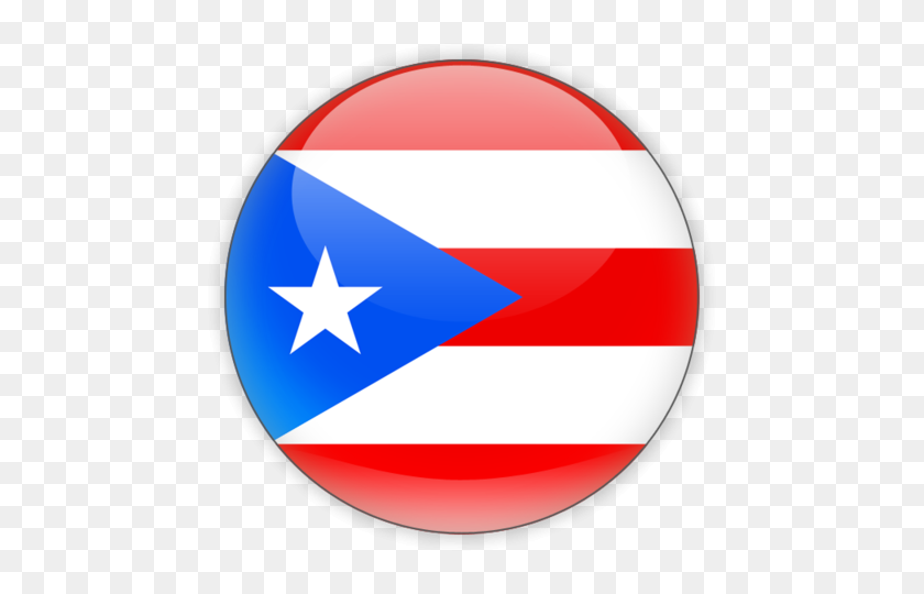 640x480 Icono Redondo De La Ilustración De La Bandera De Puerto Rico - Bandera De Puerto Rico Png