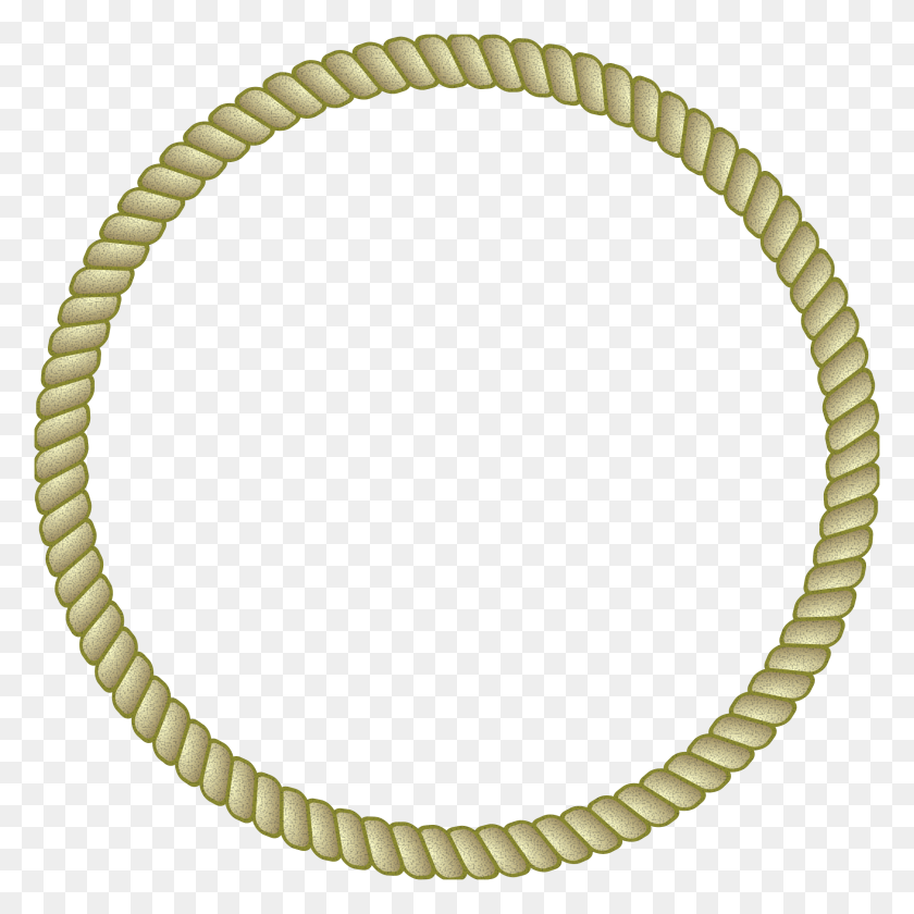 2400x2400 Round Rope Border Icons Png - Rope Border PNG