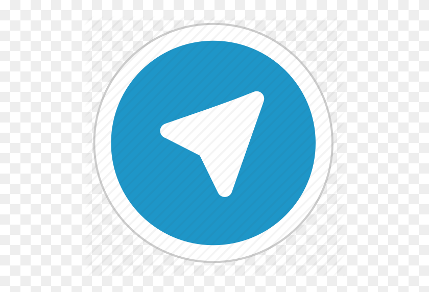 512x512 Round, Sign, Telegram, Ui Icon - Telegram Icon PNG