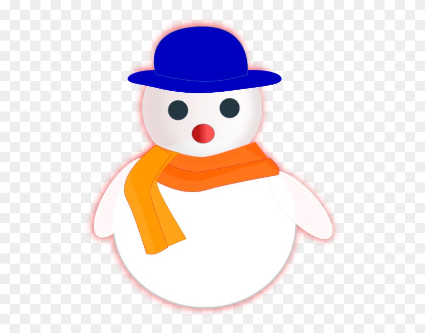 510x597 Round Snowman Clip Art - Snowman Hat Clipart