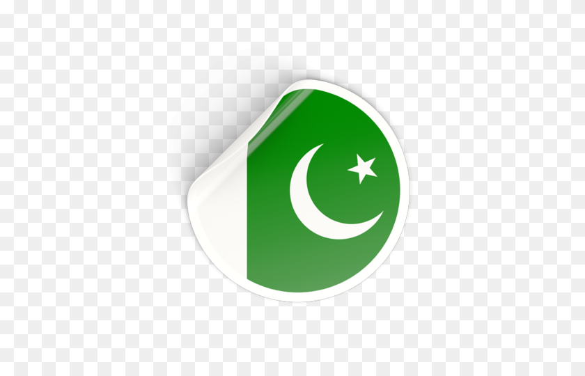 640x480 Round Sticker Illustration Of Flag Of Pakistan - Pakistan Flag PNG