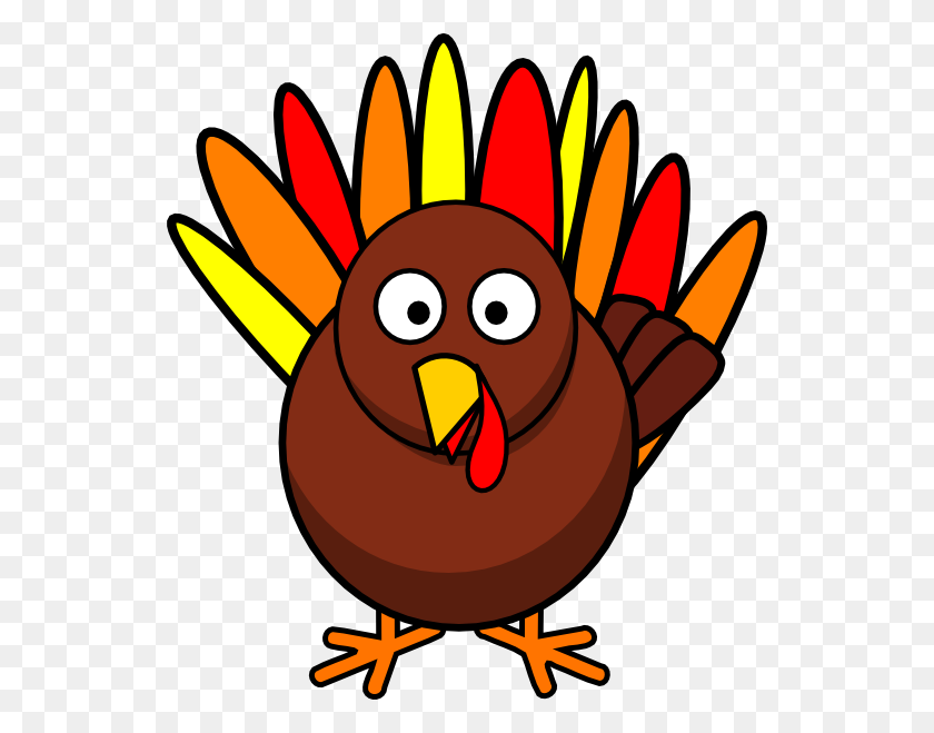 540x599 Round Turkey Clip Art - Funny Thanksgiving Clipart