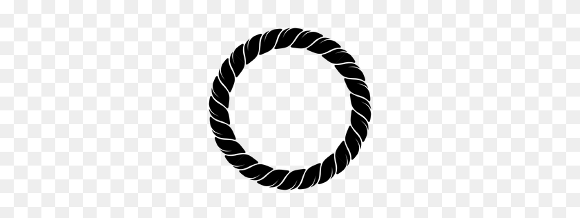 256x256 Round Twisted Rope Frame - Rope Circle PNG
