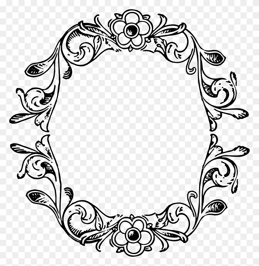 2134x2203 Round Victorian Frame Clip Art - Victorian Frame Clipart
