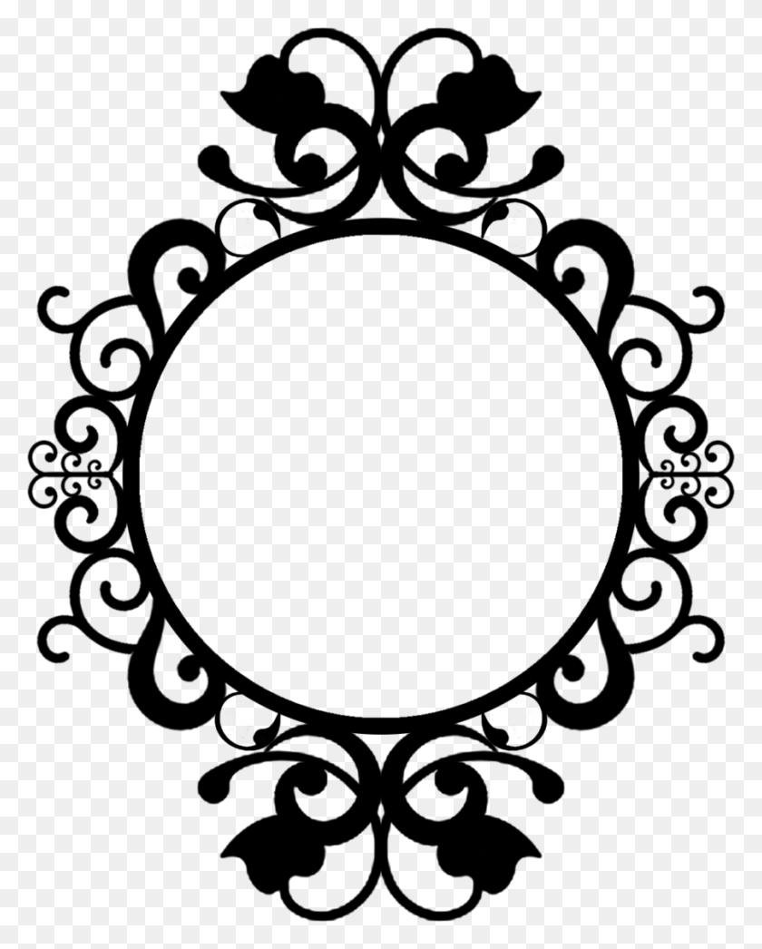 900x1138 Redondo Vintage Silhouette Cameo Frame Clipart Monogram Collection - Sprocket Clipart