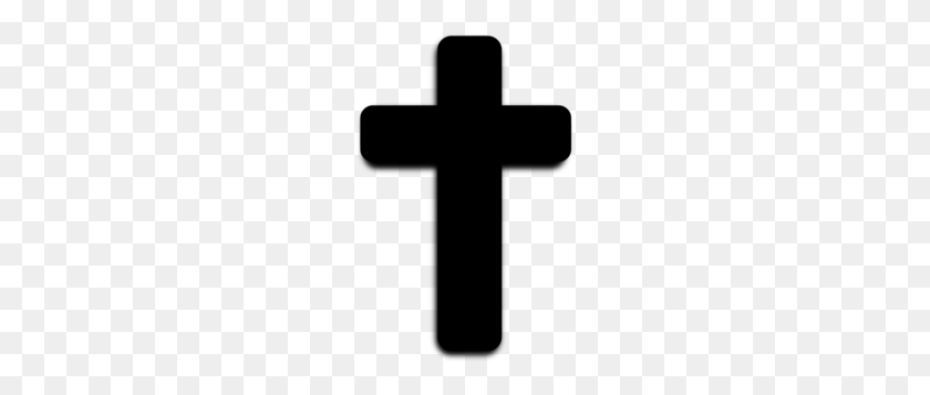 195x297 Rounded Black Cross Clip Art - Cross Clipart PNG