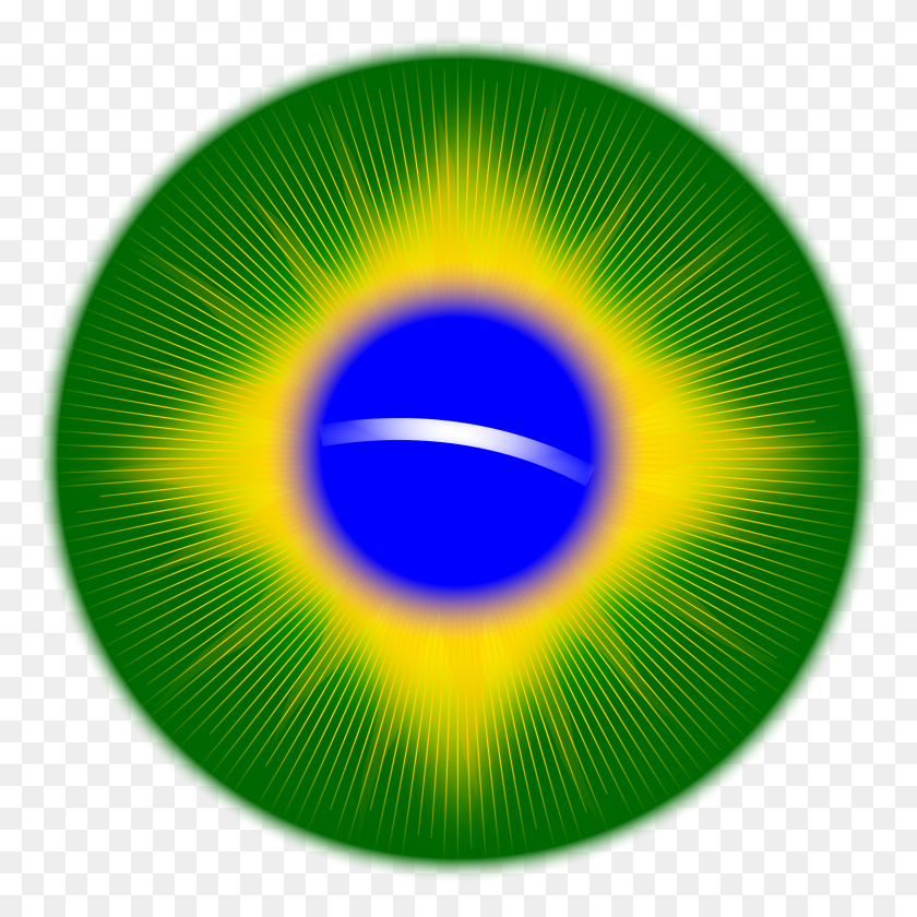 2400x2400 Rounded Brazil Flag Icons Png - Brazil PNG