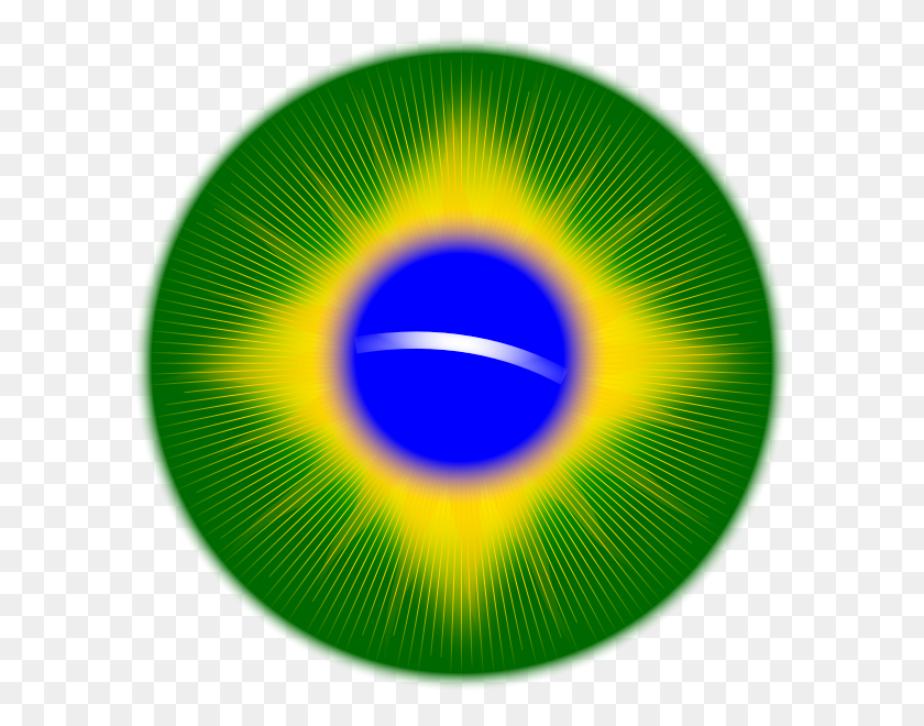 600x600 Округлый Флаг Бразилии Png Клипарт Для Интернета - Флаг Бразилии Png