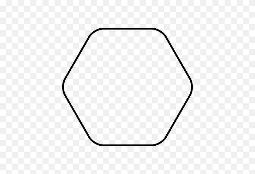 512x512 Закругленная Форма Шестиугольника - Шестиугольник Png
