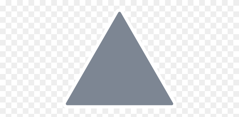 400x351 Rounded Outlined Solid Triangle Shape - Rounded Triangle PNG