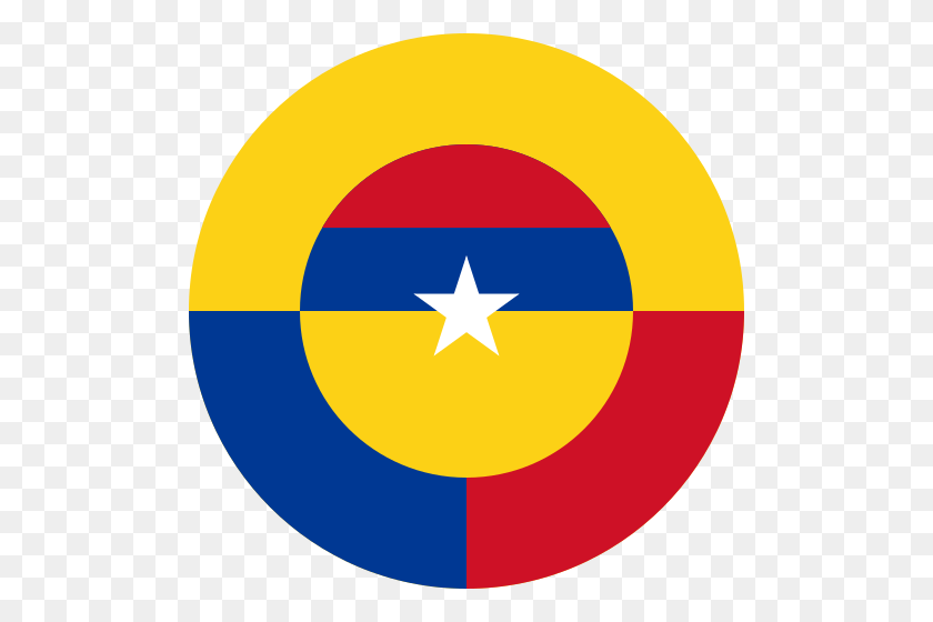 500x500 Roundel Of Colombia - Colombian Flag PNG