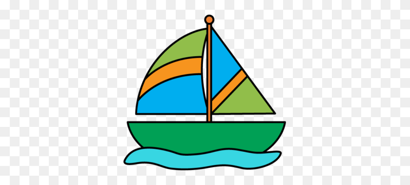 333x319 Row Boat Clipart Toy Sailboat - Row Of Books Clipart