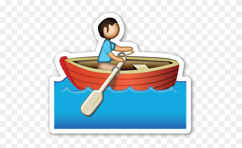 528x454 Rowboat Emoji, Emoji Stickers And Emoticon - Boat Emoji PNG